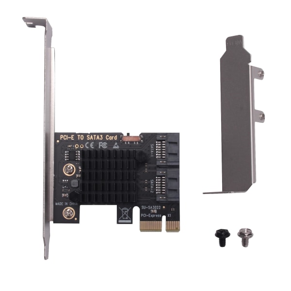 PCIe - SATA 3.0 6G SSD-sovitin PCI-e PCI X1 ohjainlaajennuskortti Riser-lisäkortti kaivostoimintaan