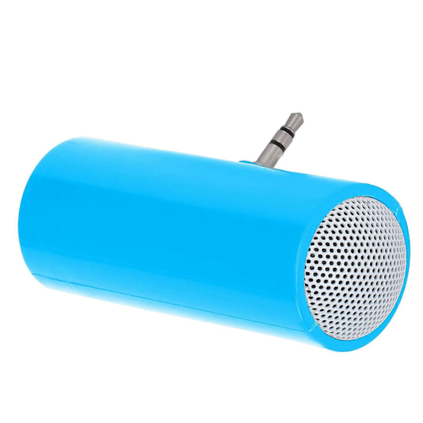 3,5 mm Jack Stereo Mini Høyttaler Bærbar Trådløs Plug-in Høyttaler for Mobiltelefoner og Nettbrett Blå