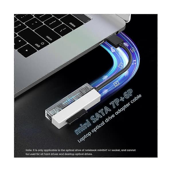Usb2.0 - 6p+7p Sata -kaapeli Sata - Usb 2.0 -sovitinkaapeli kannettavan tietokoneen CD-ROM DVD-ROM Odd -sovitin Conv