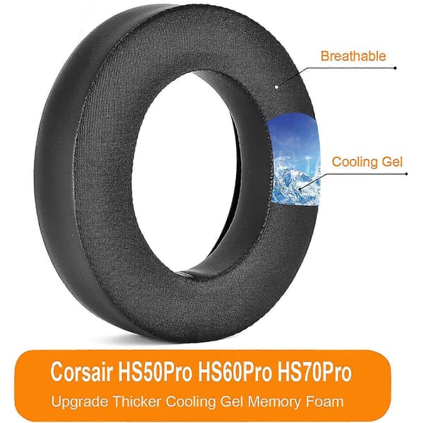 Erstatningsøreputer for Corsair Hs50 Pro Hs60 Pro Hs70 Pro Gaming Hodetelefoner
