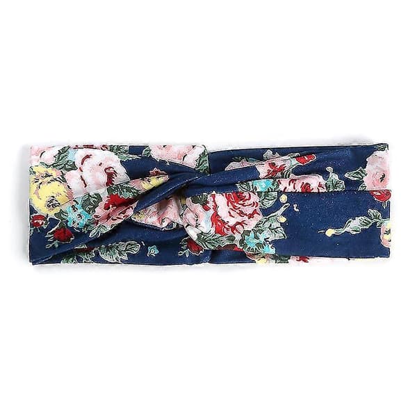 4 Pakke Turban Hodebånd For Kvinner Hår Blomsterprint Kryss Elastisk Hodeinnpakning