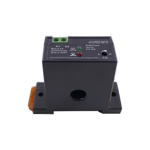 Flammesikker Justerbar AC Sensing Switch 0,2-30A Selvforsynende Justerbar AC Strøm (normalt lukket