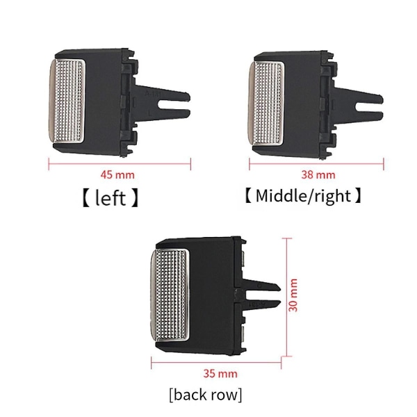 Bil Centerkonsol & Højre A/C Luftventil Udløbsfaneklips Reparationskit Justeringsbeslag Til W167 2020-2024