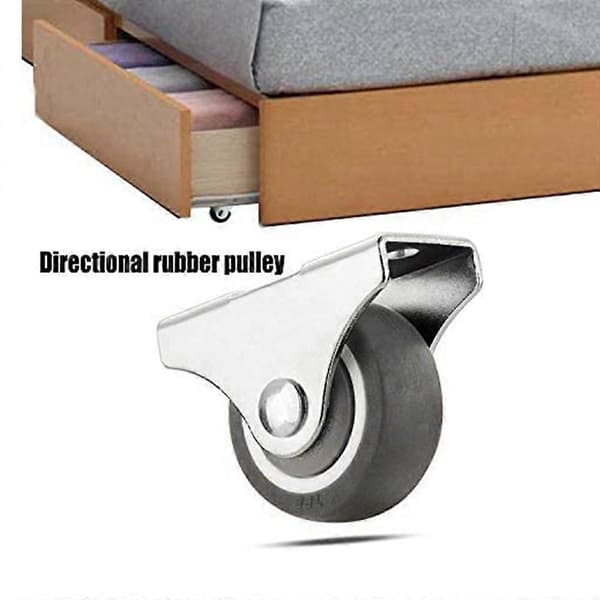 4 st Mini Rullar Möbelrullar Små 25mm Fixerade Rullar Riktade Rörliga Rullar Rörliga C