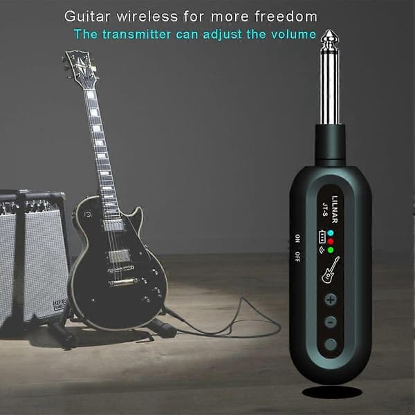 Trådløst guitarsystem UHF Guitar Transmitter Receiver Guitar System til elektrisk guitar bas musikinstrument