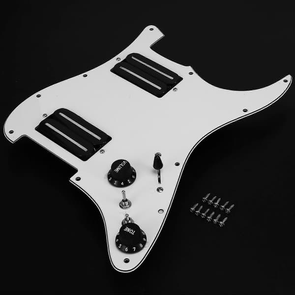 Dobbel Spole Elektrisk Gitar Pickguard Pickup Lastet Forhåndskoblet Scratch Plate 3-Segment Bryter Passer