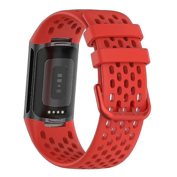 Sportsarmbånd til Fitbit-charge 5 Silikonerem Smartwatch Armbånd - Sort