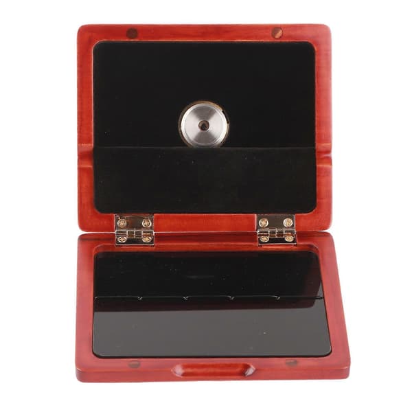 Saksofon Klarinett Reed Etui Solid Tre 5?Reed Oppbevaringsboks med Hygrometer
