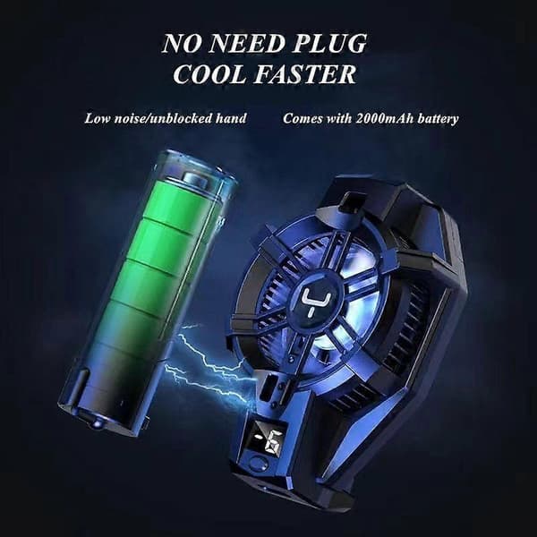 X29 Bærbar ABS Halvleder Radiator Mobiltelefon Køleventilator til PUBG 2100mAh Spilkøler til IOS Android Gaming Tilbehør