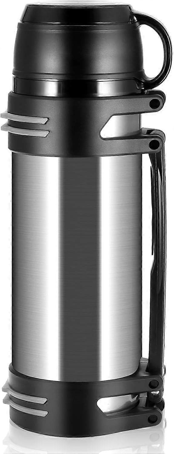 Vacuumisolerad flaska 2,5 L, för varma drycker + Kaffekoppslock med handtag, Resetermos Dryckesflaskor Matsopptermos