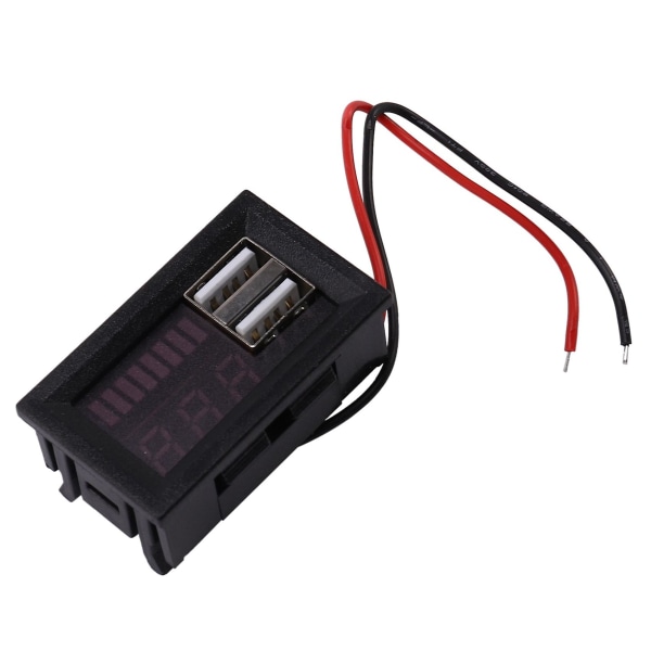 2x Rød LED Digital Display Voltmeter Mini Spenning Meter Volt Tester Panel For DC 12v Biler Usb 5v2a