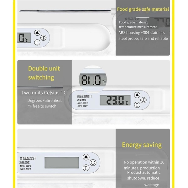 Mattermometer av sondtyp Hög noggrannhet hopfällbar termometer för baby Baby