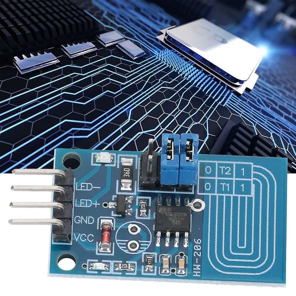 PWM LED Dæmper Switch Modul - 5 stk, Touch Kontrol, 2.4-5V Spænding, Kapacitiv Dæmpning