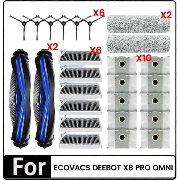 26 KPL Ecovacs Deebot X8 Pro Omni -imurin varaosat