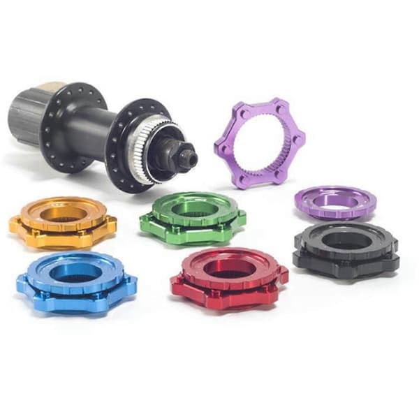 6-Bolt Rotor Skiveadapter i Aluminium til Cykel Disk Konvertering til Gennemtrækaks Center-Lock, Rød