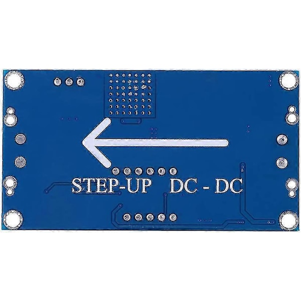 DC-DC Boost Modul, Ström Step Up Converter Regulator Spänningsomvandlare Med Digital Voltmeter (1st, Blå) -Z