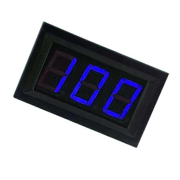 Digital Voltmeter 0.56in 3 Trådar Spänningsmätare Testare LED-Display 0?100V Tillbehör Blå YEMAA