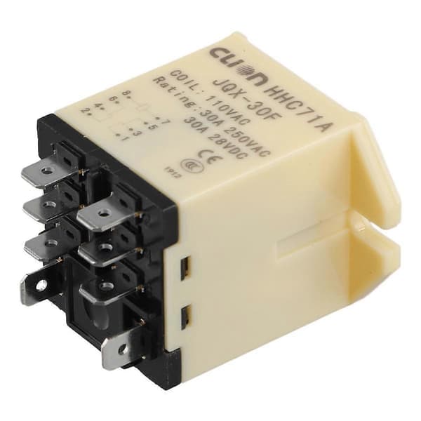 1PCS HHC71A JQX-30F 110VAC för Relä DPDT 110VAC 30A 8-stift