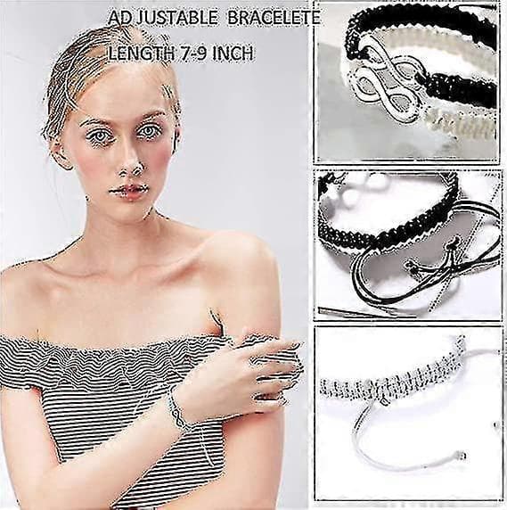 2 stk./sett Rustfritt Stål 8 Infinity Pararmbånd