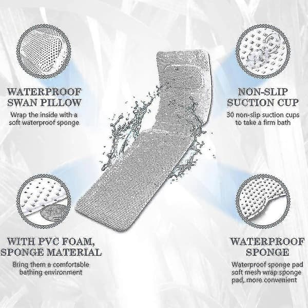 Anti-slip Spa Badekar Matte Madras med Pude til Hjemmespa