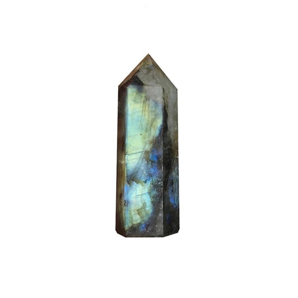 Kuukivikristallipylväs Luonnollinen labradoriittikvartsiobeliski kristallipylväs sauvapisteen parantava kivi