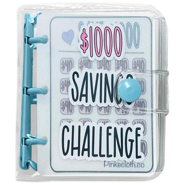1000 Savings Challenge Binder, Perm, Savings Challenges Book With Konvolutter, Konvolutt Savings Cha