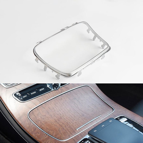 Benz E-Class W213 2015-2019 vesikupin pidikkeeseen, galvanoituun koristelistaan, tuhkakupin cover ja kirkkaaseen nauhaan 2136830500