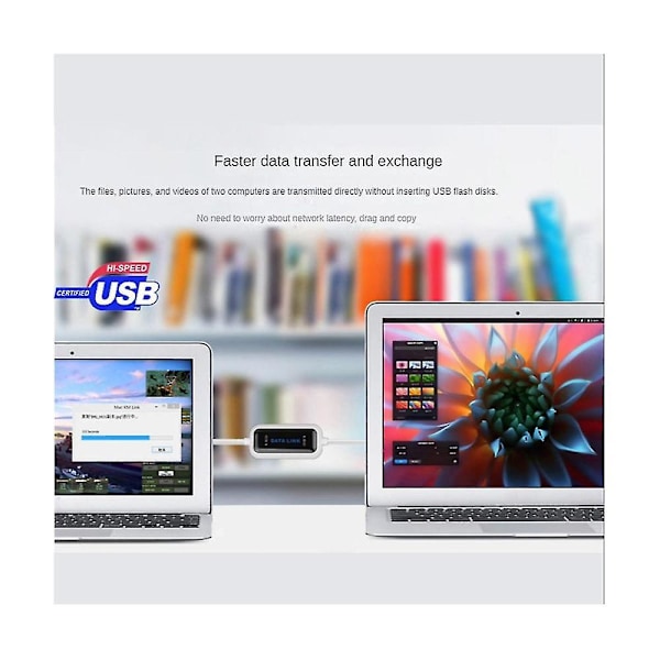 Usb 2.0 PC til PC Online Share Sync Link Net Direct Data File Transfer Bridge Led Kabel Enkel Kopiering Vær