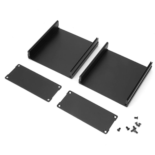 Sort Aluminium Elektronisk Projektkasse