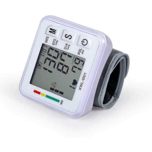 Blodtrycksmätare, med justerbart armband och LCD-display