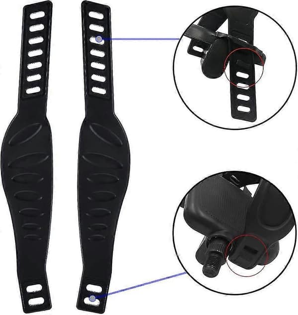 4 st Träningscykel Pedalremmar, Justerbar Universal Pedalrem