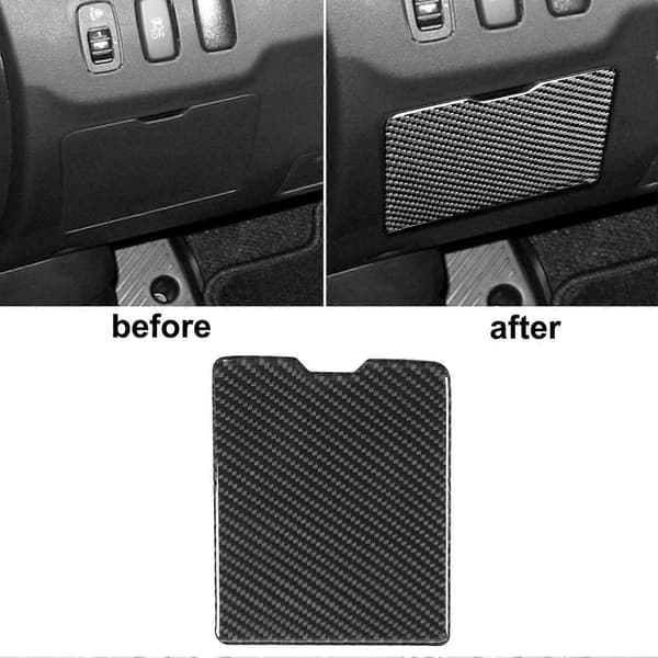Deksel i karbonfiber for oppbevaringsboks, passer til Mitsubishi Lancer 2008-2016
