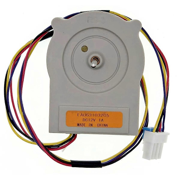 EAU63103205 Jääkaapin lauhduttimen tuuletinmoottori jääkaapeille, korvaa 73132 73133 LFXS24623B DC 12V 4-nastainen tuuletinmoottori