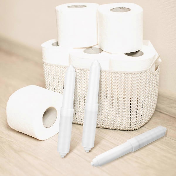 5-pak Fjederbelastet Toiletpapirholder Spindel Udskiftningsstang Plast Donner