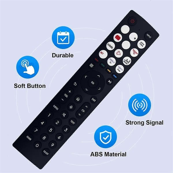 Erstatningsfjernkontroll ERF3F86H for Smart LED LCD TV Fjernkontroll Uten Stemmestyring