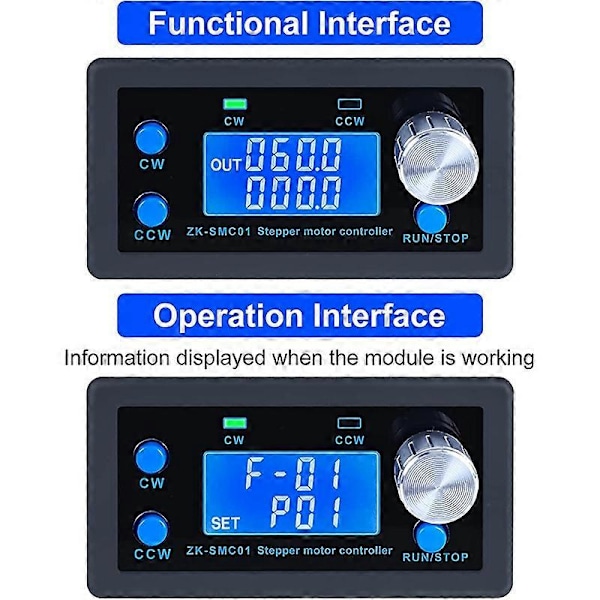 DC 5-30V CNC Stepper Motor Controller, Justerbart Stepper Motor Kontrolmodul med HD Display Suit f