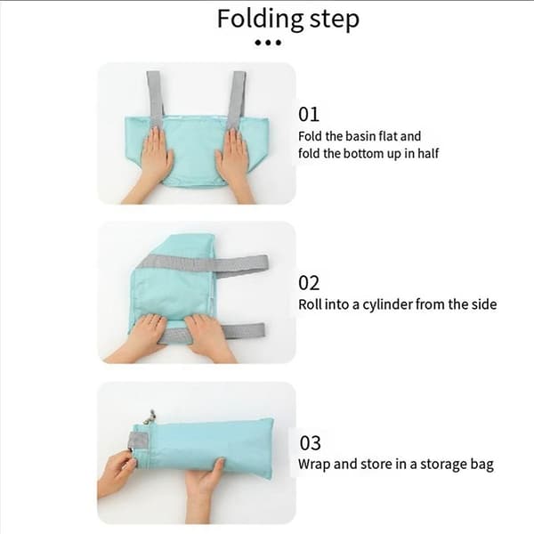 Foldbar Fodbadspand Dyb Soaking Basin Bærbar Vask Camping Fodvaskpose Til Udendørs