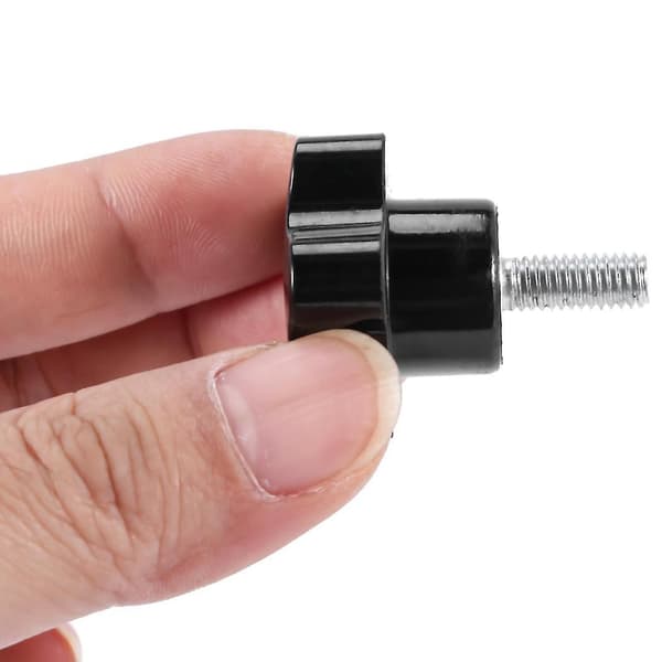 M6 X 15mm Hanskruestjerne med hangevind Sort 2 stk