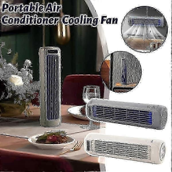 Bærbar køle-ess, bærbar aircondition køleventilator støjsvag med 3 hastigheder