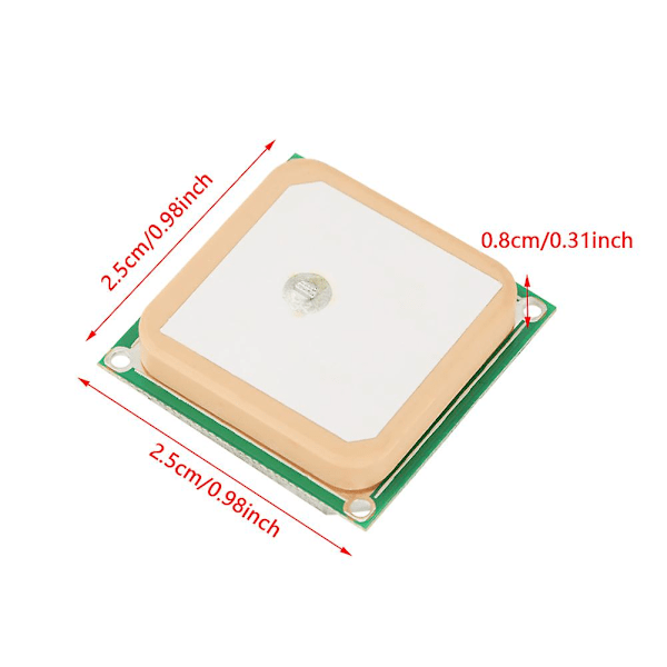 Högförstärknings GPS Aktiv Antenn - 28dB Keramisk Patch, Intern, 25*25*8mm, Kontakt