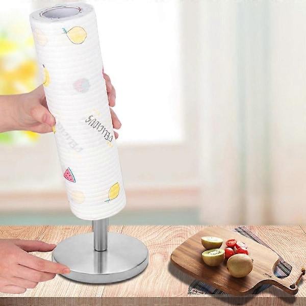 1 kpl Ruostumattomasta teräksestä valmistettu paperipyyhepidike työtasolle