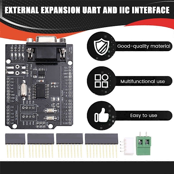 MCP2515 CAN Bus Shield Board Modul SUB-D Stik Standard UART IIC SPI LED Indikator Controller