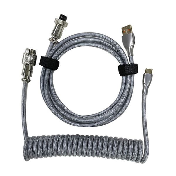 Spiralformad USB-C-kabel för mekaniskt tangentbord för spel