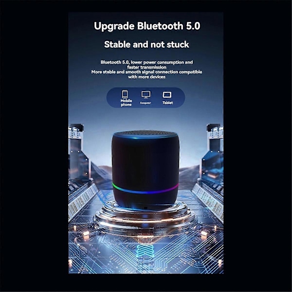 Bärbar Bluetooth-högtalare med AI-röststyrning Mini Subwoofer