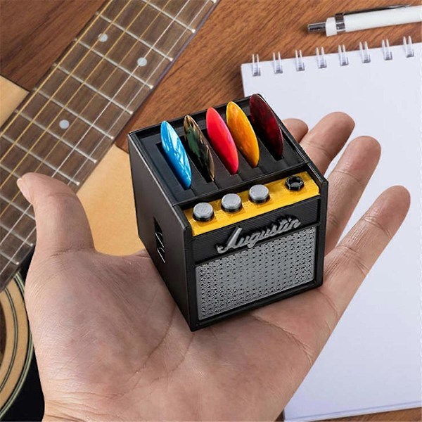Plektrumhållare Gitarrförstärkare Högtalare Plektrumhållare Retro Gitarrförstärkarmodell för Musiker Gitarrister