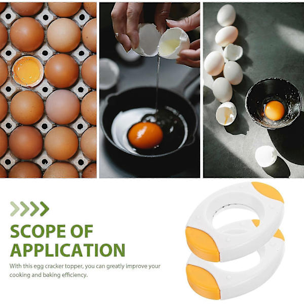 2 stk. Eggeskallkuttere Kokt Eggkutter Topper Kutter Eggknekkertopper Eggeskallfjerner