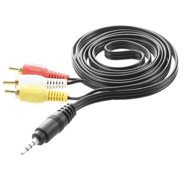 4,9 fot 3,5 mm Plugg til 3 RCA Hann Adapter AV Forlengelseskabel for TV VCD DVD