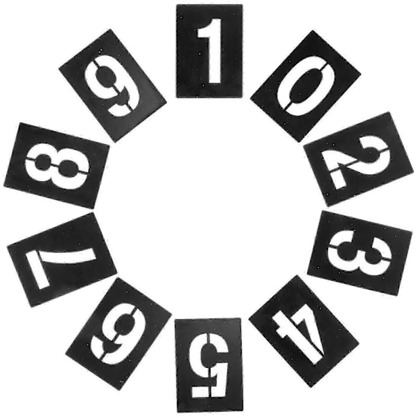 1 Set Numero Malli 0-9 Osoitenumero Malli Numeromallit Puulle Maalaamiseen