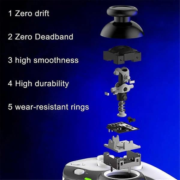D9 Stretch Grip för Mobiltelefon Trådlös Bluetooth PC Tablet för Switch/PS3/PS4 Dual Hall Somatosenso