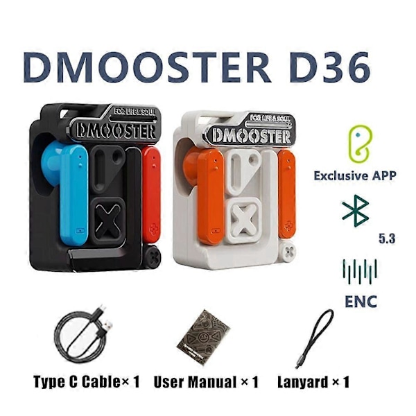 D36 Langaton Bluetooth 5.3 Kuulokkeet Rakennuspalikka Pelikäyttöön Melunvaimennus Kuulokkeet A:lle